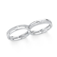 Laden Sie das Bild in den Galerie-Viewer, s.Oliver Jewel Damen Ring Silber Zirkonia Doppelring 201510