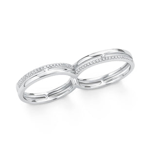 s.Oliver Jewel Damen Ring Silber Zirkonia Doppelring 201510