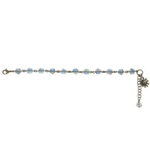 Laden Sie das Bild in den Galerie-Viewer, Konplott Armband Armkette Pool-Side Flower blue antique brass