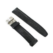 Laden Sie das Bild in den Galerie-Viewer, Ingersoll Ersatzband für Uhren Leder schwarz Kroko Faltschl. Si 21mm