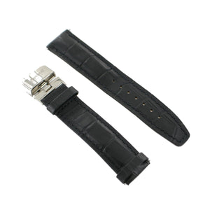Ingersoll Ersatzband für Uhren Leder schwarz Kroko Faltschl. Si 21mm