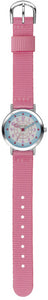 JACQUES FAREL Kinder-Armbanduhr Analog Quarz Mädchen Textilband KOP 04 rosa