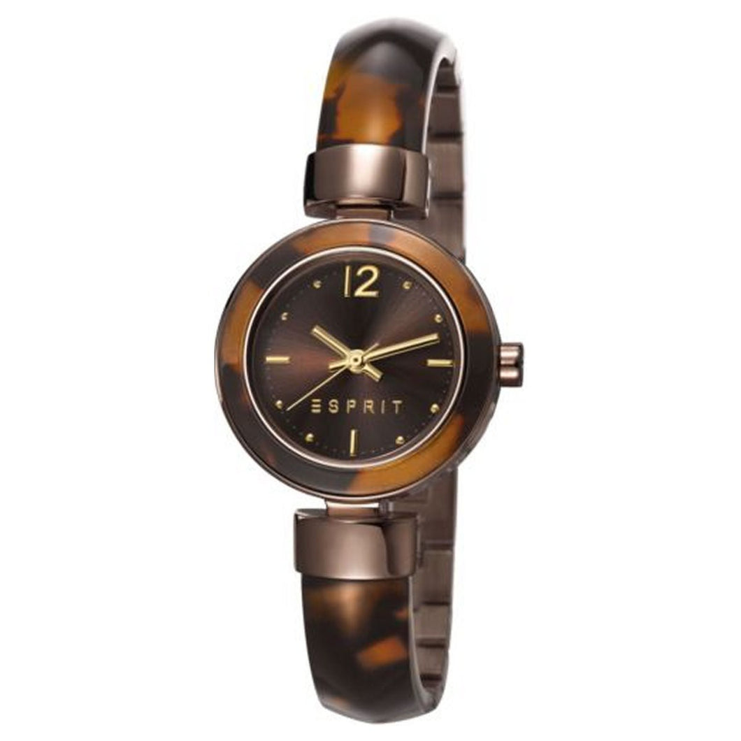 Esprit Damen Uhr Armbanduhr Jody Edelstahl Braun ES107712004