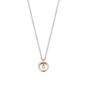 Esprit Damen Kette Collier Silber Rosé Zirkonia Purity ESNL93191B420