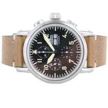Laden Sie das Bild in den Galerie-Viewer, Aristo Herren Uhr Automatic Edelstahl Vintage Chrono 7H186 Leder