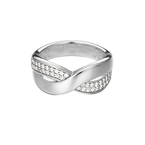 Esprit Damen Ring Silber Zirkonia Vibrant ESRG92443A1