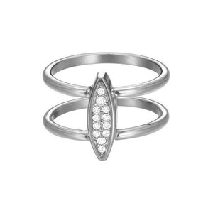 Esprit Damen Ring Edelstahl Zirkonia Exclusive ESRG12856A