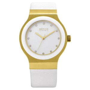 Bering Damen Uhr Armbanduhr Slim Ceramic - 32538-854 Leder