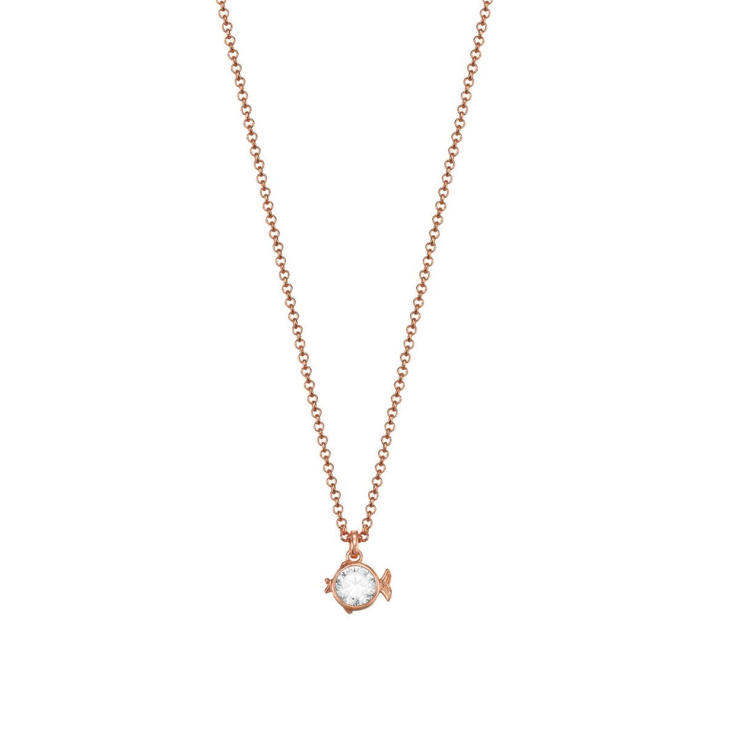 Esprit Damen Kette Edelstahl Rosé PISCES Fisch ESNL03217C420
