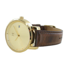 Laden Sie das Bild in den Galerie-Viewer, MVMT Signature Damen Uhr Armbanduhr Gold Brown MF01-GBR Leder