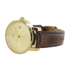 MVMT Signature Damen Uhr Armbanduhr Gold Brown MF01-GBR Leder
