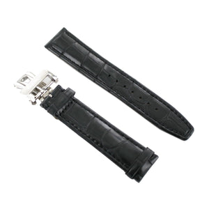 Ingersoll Ersatzband für Uhren Leder schwarz m/g  Kroko Faltschl. Spez. Si 22 mm