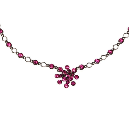 Konplott Halskette Collier Magic Fireball dunkelrosa Fuchsia mit braun