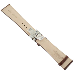 Ingersoll Ersatzband für Uhren Leder braun Kroko Faltschl. Si 25 mm