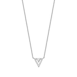 Esprit Damen Kette Collier Edelstahl Silber Zirkonia JW50215 ESNL03115A420