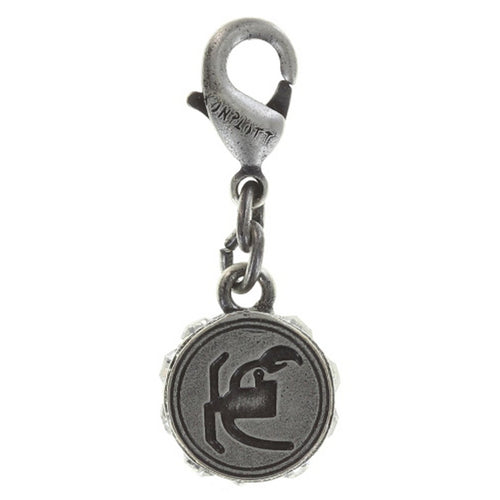 Konplott Anhänger Charm Zodiac Cancer/Krebs XS brass/silver Kristalle