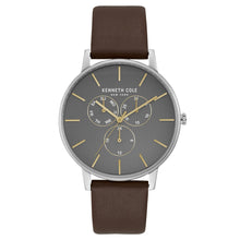 Laden Sie das Bild in den Galerie-Viewer, Kenneth Cole New York Herren-Armbanduhr Analog Quarz Leder KC50008003