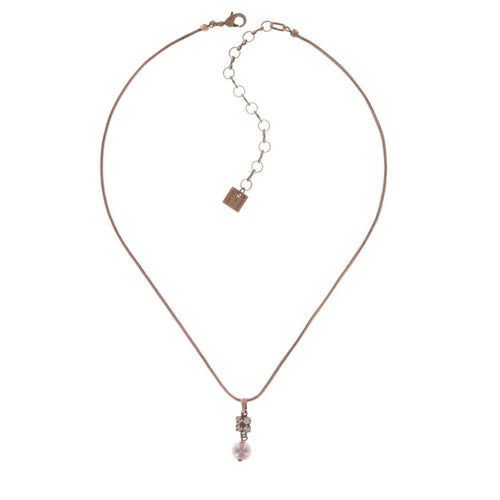 Konplott Kette Collier Chameleon braun / pink  Lavendel antik
