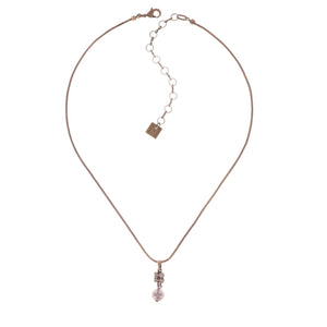 Konplott Kette Collier Chameleon braun / pink  Lavendel antik