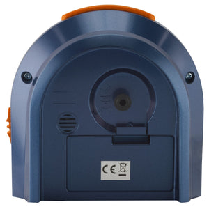 ATRIUM Wecker Analog Quarz blau/orange A921-5 ohne Ticken mit Licht und Snooze