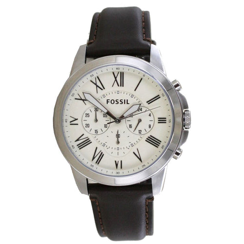 Fossil Herren Armbanduhr Uhr Chronograph Grant FS4735 Leder