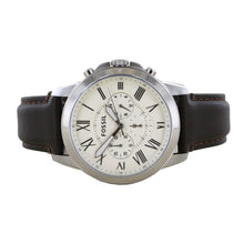 Laden Sie das Bild in den Galerie-Viewer, Fossil Herren Armbanduhr Uhr Chronograph Grant FS4735 Leder