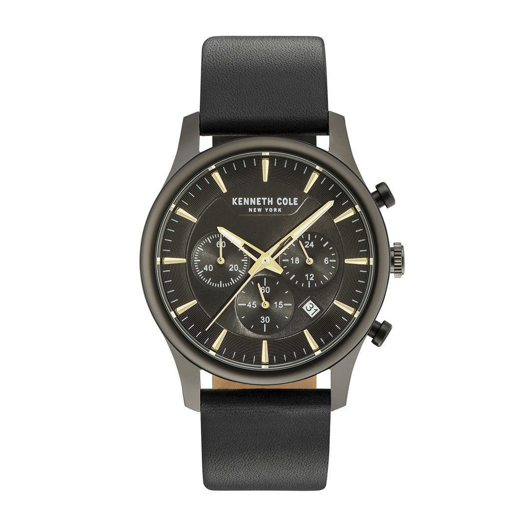 Kenneth Cole New York Herren Uhr Armbanduhr Leder KC15106004