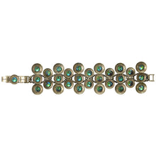 Laden Sie das Bild in den Galerie-Viewer, Konplott Armband Armkette Rivoli Concave green antique medium