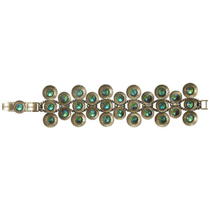 Konplott Armband Armkette Rivoli Concave green antique medium