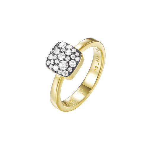 Joop Damen Ring Edelstahl Gold M PAVE PRG90798E1