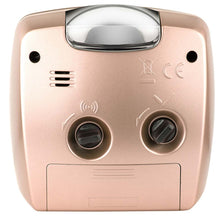 Laden Sie das Bild in den Galerie-Viewer, ATRIUM Wecker Analog Quarz rosé metallic A251-17 o. Ticken mit Licht und Snooze