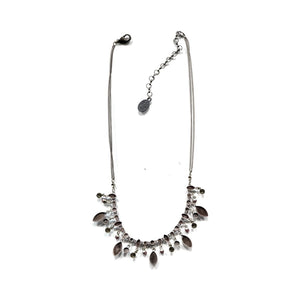 Konplott Kette Collier Dangling Navette khaki grey silber