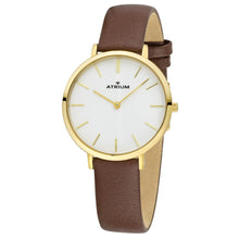 Laden Sie das Bild in den Galerie-Viewer, ATRIUM Damen Uhr Armbanduhr Analog Quarz A28-203 Leder
