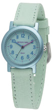 Laden Sie das Bild in den Galerie-Viewer, JACQUES FAREL Öko Kinder-Armbanduhr Analog Quarz Mädchen ORG 0309 mint