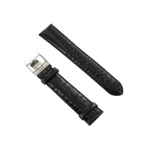 Ingersoll Ersatzband für Uhren Leder schwarz g. Kroko Faltschl. Si 20 mm