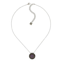 Laden Sie das Bild in den Galerie-Viewer, Konplott Halskette Collier Orchid Hybrid pink crystal vitrail silber