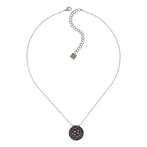Konplott Halskette Collier Orchid Hybrid pink crystal vitrail silber