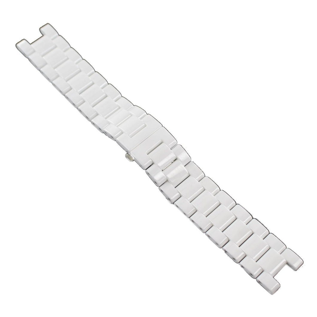 Ingersoll Ersatzband für Uhren Edelstahl Keramik Faltschl. IN7216 Weiss 20 mm