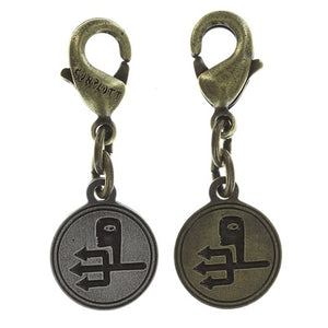 Konplott Anhänger Charm Zodiac Aquarius/Wassermann XS brass/silver