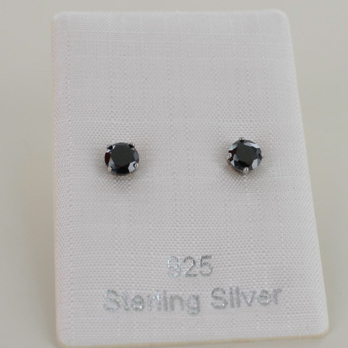 Amor Damen Ohrringe Silber A61/17 – Zirkonia Ohrstecker Preiswert24 schwarz