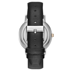 Kenneth Cole New York Herren-Armbanduhr Analog Quarz Leder KC15202001