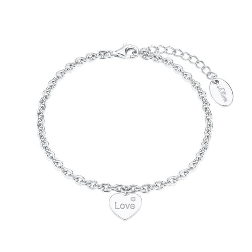 s.Oliver Jewel Damen Armband Armkette Silber Herz Zirkonia 2026083