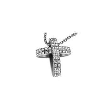 Laden Sie das Bild in den Galerie-Viewer, Breil Damen Kette Collier Edelstahl Cross big TJ1463