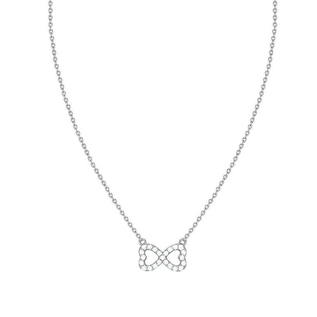 Esprit Damen Kette Collier Edelstahl Zirkonia Eternal Love ESNL03262A420