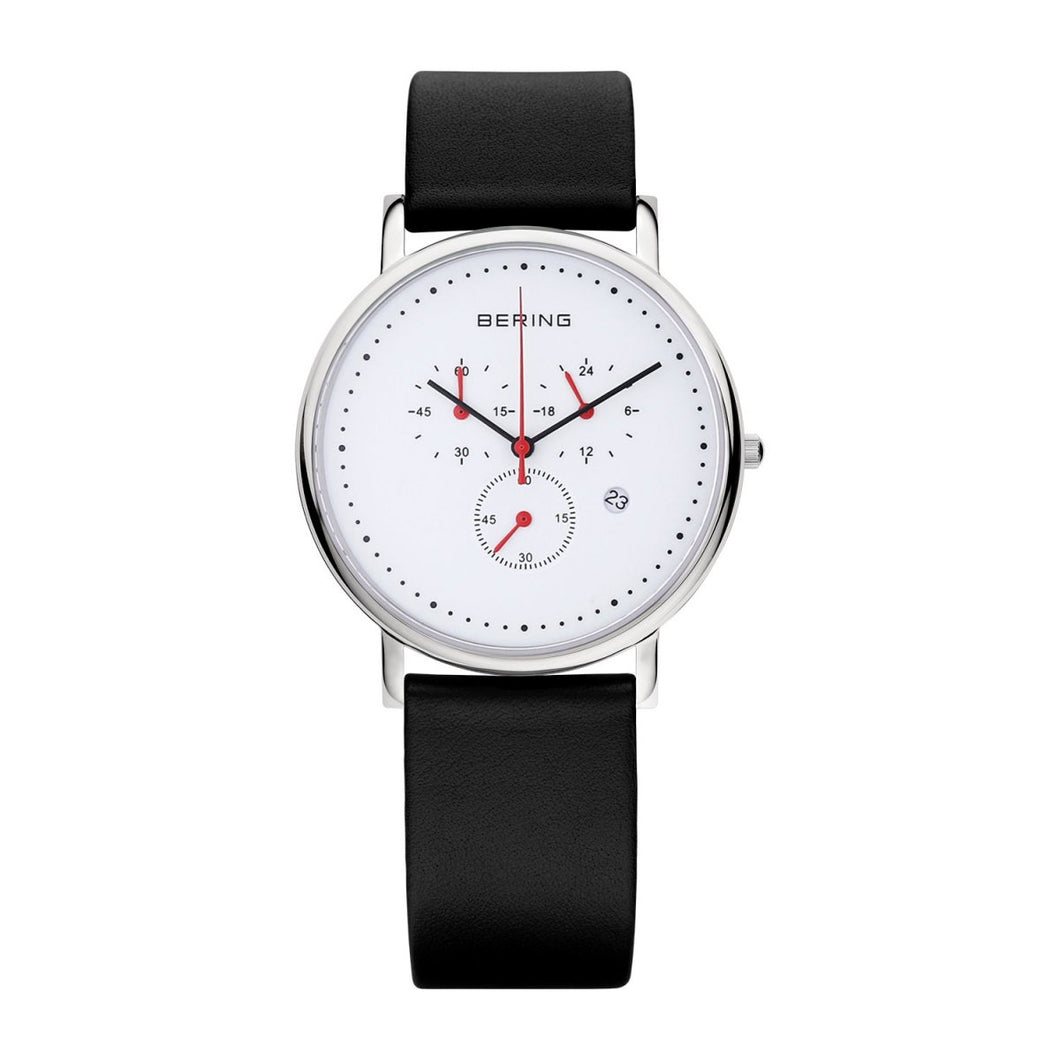 Bering Herren Uhr Armbanduhr Slim Classic Chronograph - 10540-AZ1 Leder
