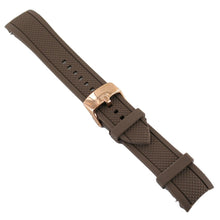 Laden Sie das Bild in den Galerie-Viewer, Ingersoll Ersatzband für Uhren Silikon braun Dornschließe Bison No.44 24 mm