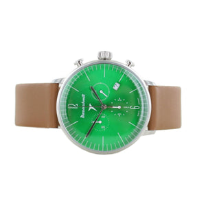 Aristo Herren Messerschmitt Uhr Edelstahl Chronograph ME-4H184 Leder