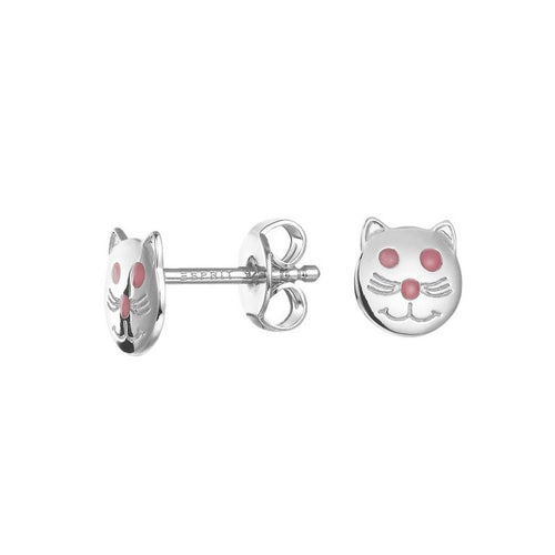 Esprit Kinder Ohrringe Ohrstecker Silber Katze ESER92542A000