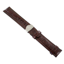 Laden Sie das Bild in den Galerie-Viewer, Ingersoll Ersatzband für Uhren Leder braun gl. Kroko Faltschl. Si 22 mm