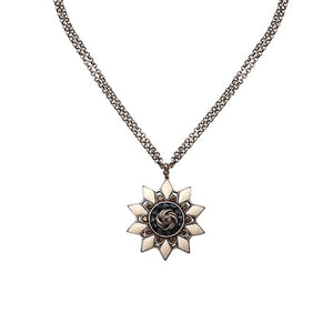 Konplott Kette Collier lang Arabic Nights weiss / grau silber